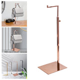 Maxbell Handbag Display Rack Shoulder Bags Purse Stand Multi Purpose for Countertop Rose Gold Mirror