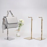 Maxbell Handbag Display Rack Shoulder Bags Purse Stand Multi Purpose for Countertop Silver Mirror