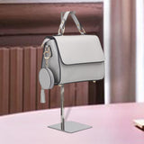 Maxbell Handbag Display Rack Shoulder Bags Purse Stand Multi Purpose for Countertop Silver Drawing