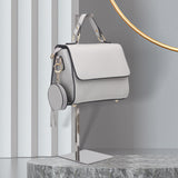 Maxbell Handbag Display Rack Shoulder Bags Purse Stand Multi Purpose for Countertop Silver Drawing