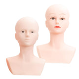 Maxbell Mannequin Head for Displaying Scarves Headbands Hair Styling Show Jewelry with Makeup