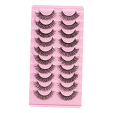 Maxbell 10 Pairs Russian Strip Lashes DD Curl Curly Eye Lashes Handmade F