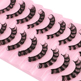 Maxbell 10 Pairs Russian Strip Lashes DD Curl Curly Eye Lashes Handmade F