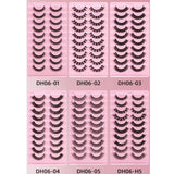 Maxbell 10 Pairs Russian Strip Lashes DD Curl Curly Eye Lashes Handmade F