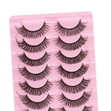 Maxbell 10 Pairs Russian Strip Lashes DD Curl Curly Eye Lashes Handmade F