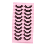 Maxbell 10 Pairs Russian Strip Lashes DD Curl Curly Eye Lashes Handmade D