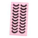 Maxbell 10 Pairs Russian Strip Lashes DD Curl Curly Eye Lashes Handmade D