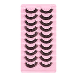 Maxbell 10 Pairs Russian Strip Lashes DD Curl Curly Eye Lashes Handmade D