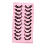 Maxbell 10 Pairs Russian Strip Lashes DD Curl Curly Eye Lashes Handmade E