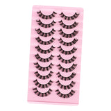 Maxbell 10 Pairs Russian Strip Lashes DD Curl Curly Eye Lashes Handmade C