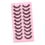 Maxbell 10 Pairs Russian Strip Lashes DD Curl Curly Eye Lashes Handmade C