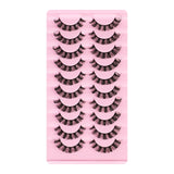 Maxbell 10 Pairs Russian Strip Lashes DD Curl Curly Eye Lashes Handmade C