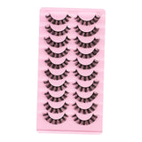 Maxbell 10 Pairs Russian Strip Lashes DD Curl Curly Eye Lashes Handmade C