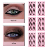 Maxbell 10 Pairs Russian Strip Lashes DD Curl Curly Eye Lashes Handmade A