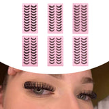 Maxbell 10 Pairs Russian Strip Lashes DD Curl Curly Eye Lashes Handmade A