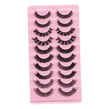 Maxbell 10 Pairs Russian Strip Lashes DD Curl Curly Eye Lashes Handmade A