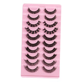 Maxbell 10 Pairs Russian Strip Lashes DD Curl Curly Eye Lashes Handmade A