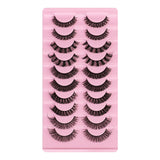 Maxbell 10 Pairs Russian Strip Lashes DD Curl Curly Eye Lashes Handmade A