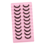 Maxbell 10 Pairs Russian Strip Lashes DD Curl Curly Eye Lashes Handmade B