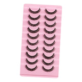 Maxbell 10 Pairs Russian Strip Lashes DD Curl Curly Eye Lashes Handmade B