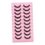 Maxbell 10 Pairs Russian Strip Lashes DD Curl Curly Eye Lashes Handmade B