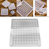 Maxbell Nail Rhinestones Storage Box Jewelry Container for Nails Art Rings 100 Grids