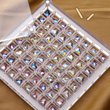 Maxbell Nail Rhinestones Storage Box Jewelry Container for Nails Art Rings 100 Grids