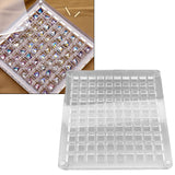 Maxbell Nail Rhinestones Storage Box Jewelry Container for Nails Art Rings 100 Grids