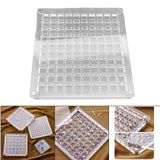 Maxbell Nail Rhinestones Storage Box Jewelry Container for Nails Art Rings 100 Grids