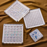 Maxbell Nail Rhinestones Storage Box Jewelry Container for Nails Art Rings 100 Grids