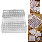 Maxbell Nail Rhinestones Storage Box Jewelry Container for Nails Art Rings 100 Grids