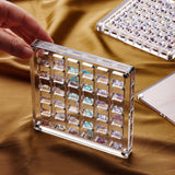 Maxbell Nail Rhinestones Storage Box Jewelry Container for Nails Art Rings 36 Grids