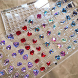 Maxbell Nail Rhinestones Storage Box Jewelry Container for Nails Art Rings 36 Grids