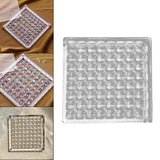 Maxbell Nail Rhinestones Storage Box Jewelry Container for Nails Art Rings 64 Grids