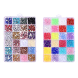 Maxbell 3500Pcs Nail Art Rhinestones Flat Bottom for Nail Art Body Art Phone Cases Dark Color