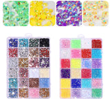 Maxbell 3500Pcs Nail Art Rhinestones Flat Bottom for Nail Art Body Art Phone Cases Dark Color