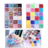 Maxbell 3500Pcs Nail Art Rhinestones Flat Bottom for Nail Art Body Art Phone Cases Dark Color