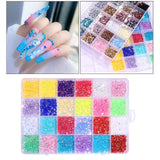 Maxbell 3500Pcs Nail Art Rhinestones Flat Bottom for Nail Art Body Art Phone Cases Bright Color