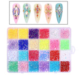 Maxbell 3500Pcs Nail Art Rhinestones Flat Bottom for Nail Art Body Art Phone Cases Bright Color