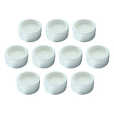 Maxbell Set of 10 Clear Lid 2 Gram Plastic Cosmetic Sample Empty Container White