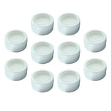 Maxbell Set of 10 Clear Lid 2 Gram Plastic Cosmetic Sample Empty Container White