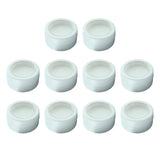 Maxbell Set of 10 Clear Lid 2 Gram Plastic Cosmetic Sample Empty Container White