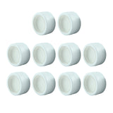 Maxbell Set of 10 Clear Lid 2 Gram Plastic Cosmetic Sample Empty Container White