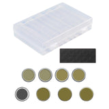 Maxbell 100Pcs Coin Capsules with Adjustable Foam Gasket Coin Protect Organizer Box