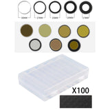 Maxbell 100Pcs Coin Capsules with Adjustable Foam Gasket Coin Protect Organizer Box