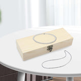 Maxbell Natural Wooden Box with Hinged Lid Front Clasp Keepsake Box Plain Wood Box S