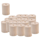 Maxbell 20x Undyed Wooden Cylinder Tube Beads Straight Pipe for DIY Jewelry Making