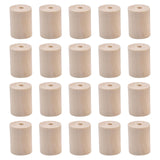 Maxbell 20x Undyed Wooden Cylinder Tube Beads Straight Pipe for DIY Jewelry Making