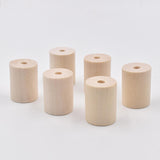 Maxbell 20x Undyed Wooden Cylinder Tube Beads Straight Pipe for DIY Jewelry Making