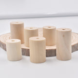 Maxbell 20x Undyed Wooden Cylinder Tube Beads Straight Pipe for DIY Jewelry Making